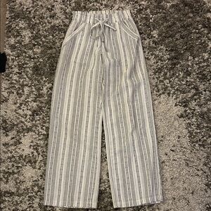 Sienna Sky Black and White Striped Chinos